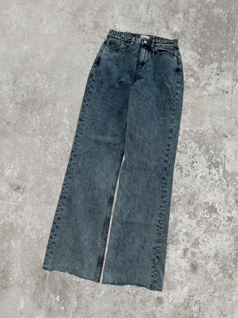 SO Straight Leg Acid Wash High Waisted Jeans